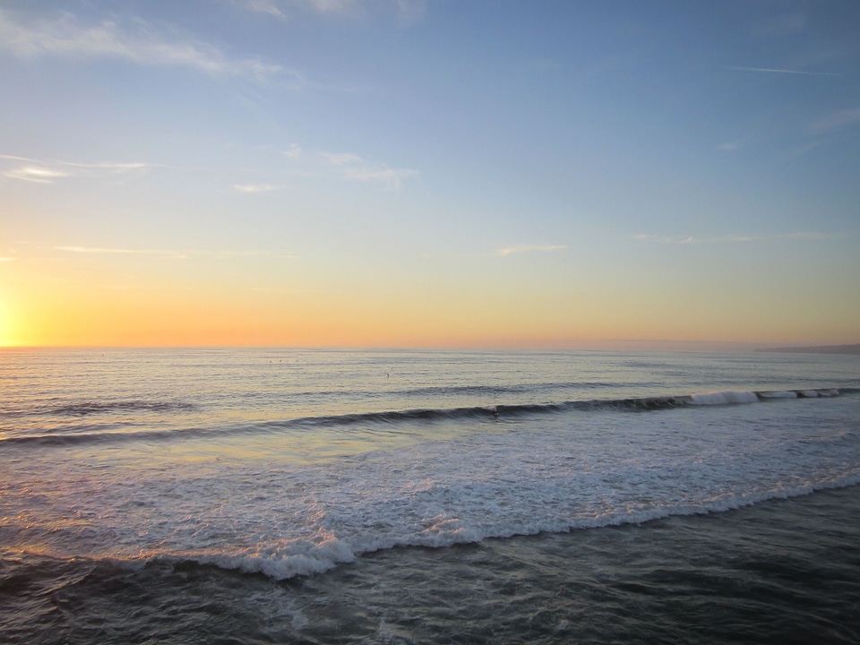 Clouds dusk ocean