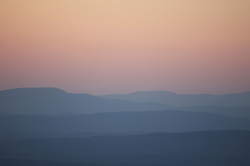 Dawn foggy landscape