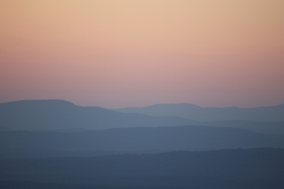 Dawn foggy landscape photo