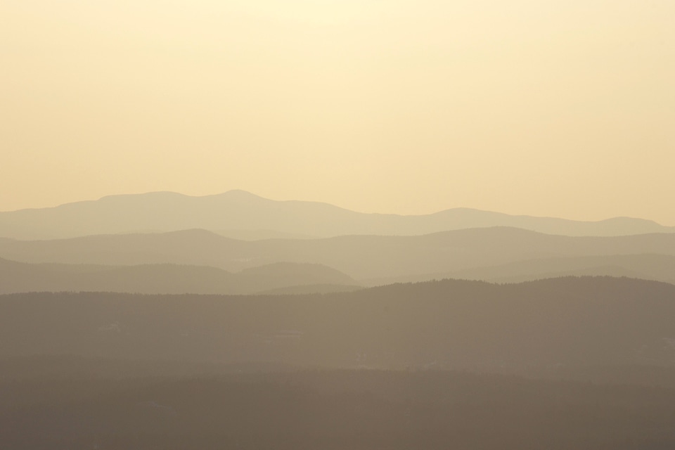 Foggy landscape mist