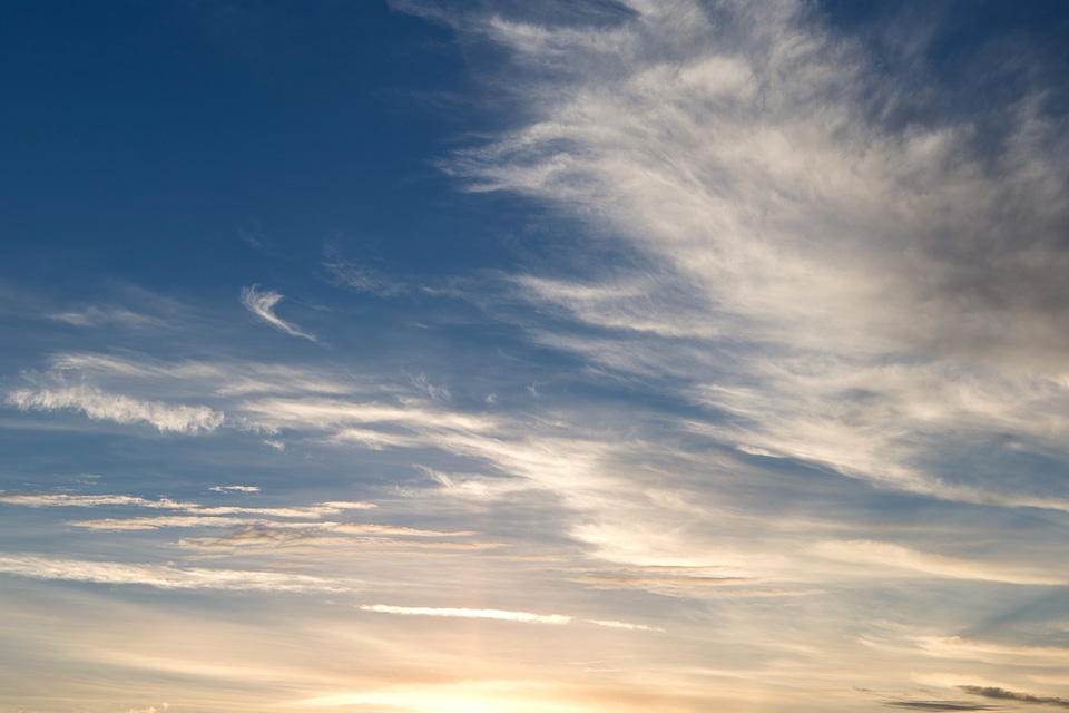 Blue Sky clouds dusk
