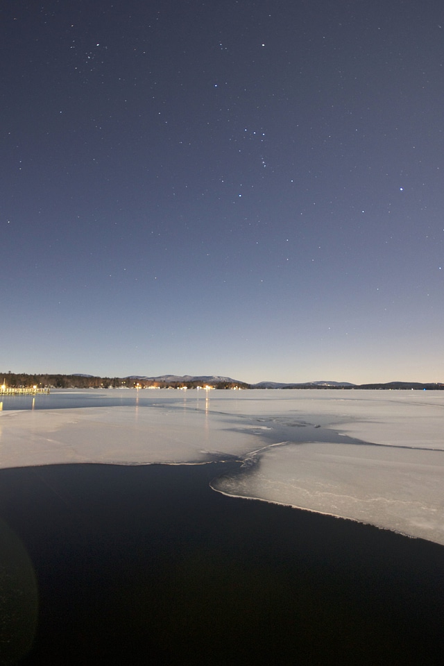 Ice lake night