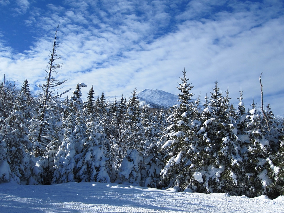 Clouds mountains snow
