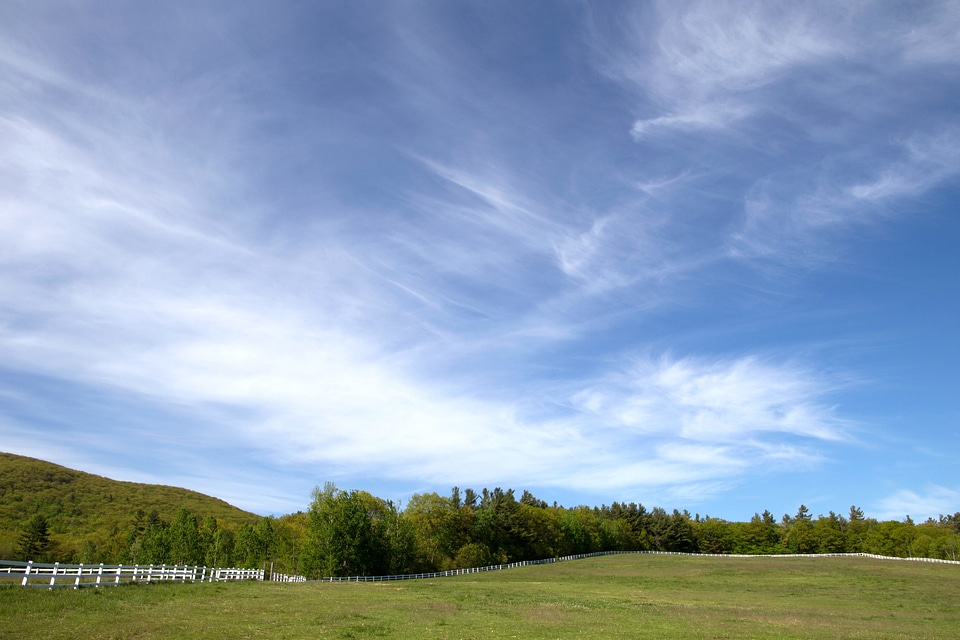 Clouds countryside field