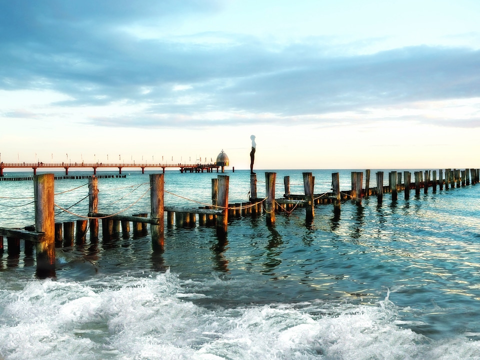 Architecture beach bridge
