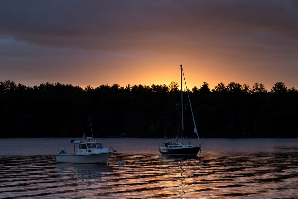 Boats lake landscape