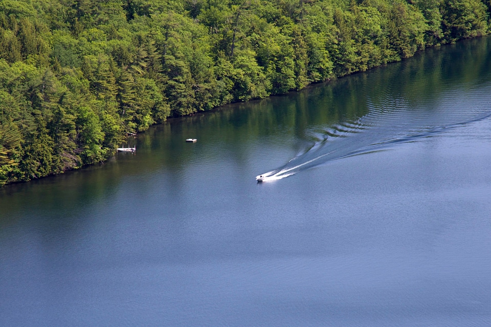 Distance lake river
