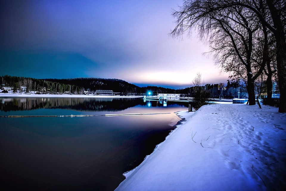 Beautiful Photo evening frost