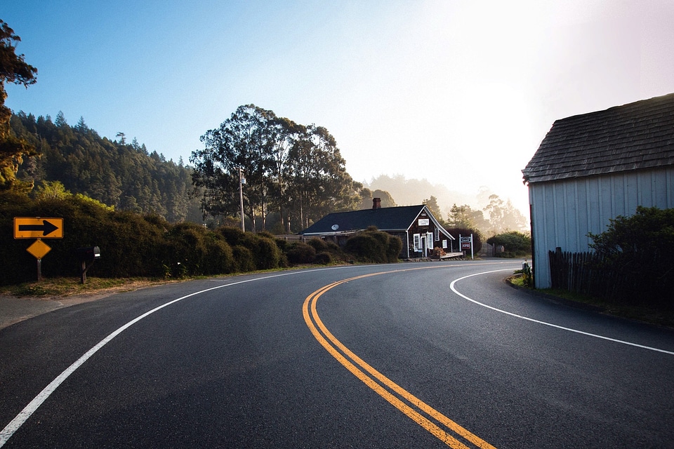 Asphalt bend journey