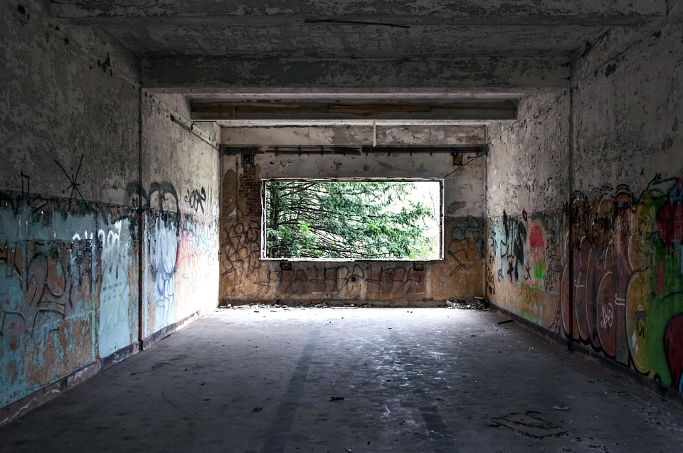 Graffiti vandalism walls