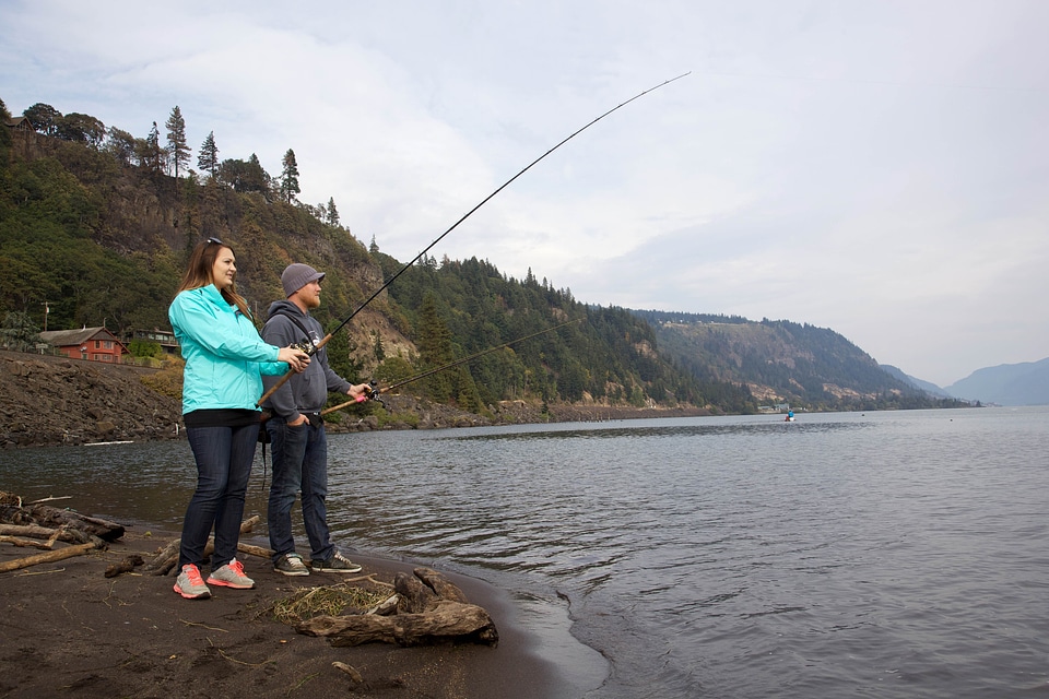 Couple female fishery