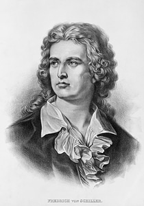 Black and white lithography man