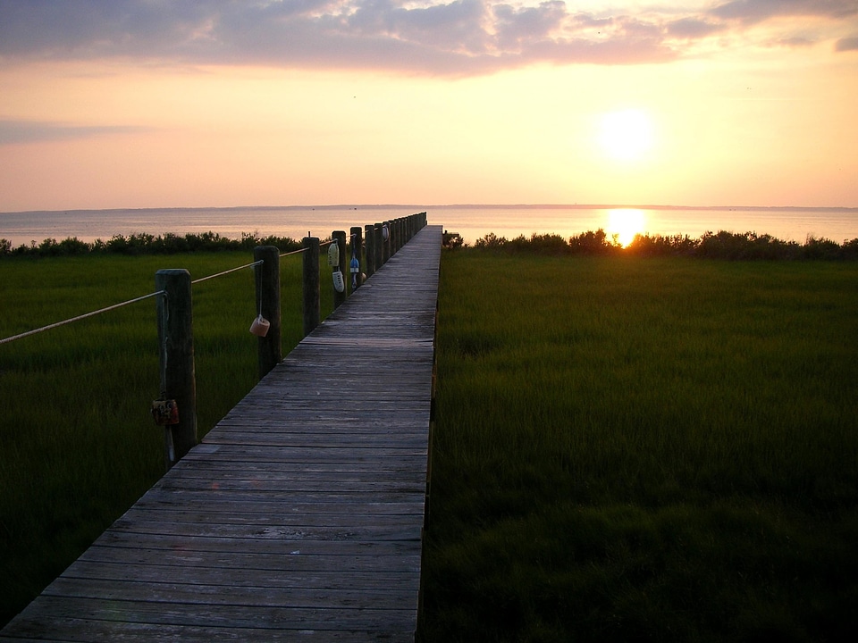 Bell boardwalk sunset