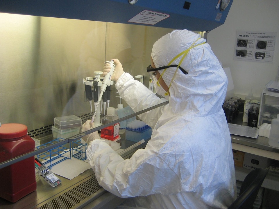 Biologist cell construction worker photo