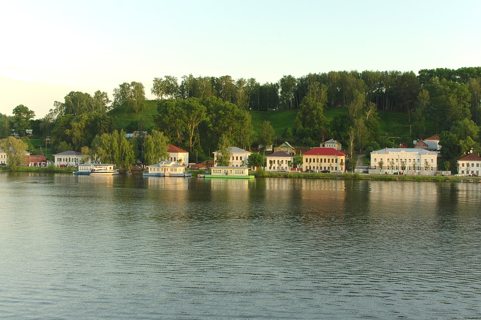 Town river water photo