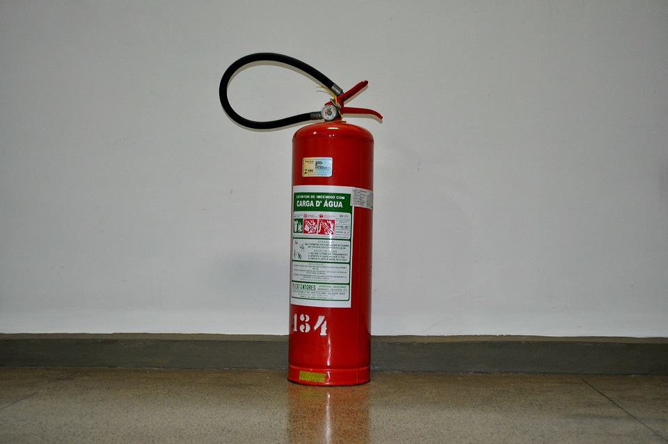 Extinguisher fire red photo