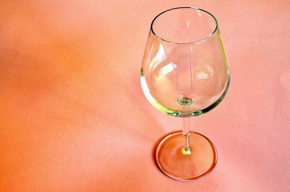 Empty glass grapevine