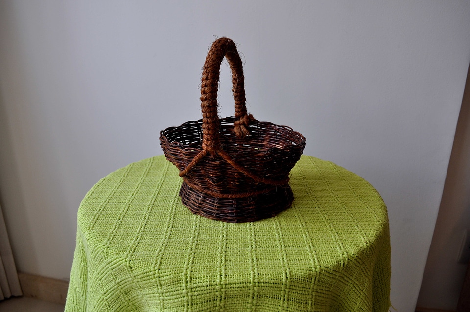 Basket brown decorative