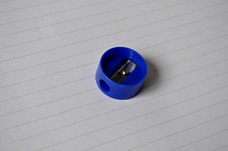 Blue lead pencil school