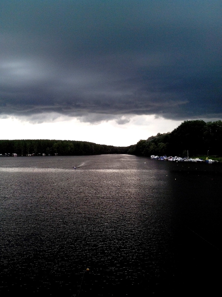 Climate cloudy lake