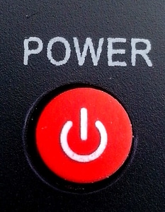 Button energy red