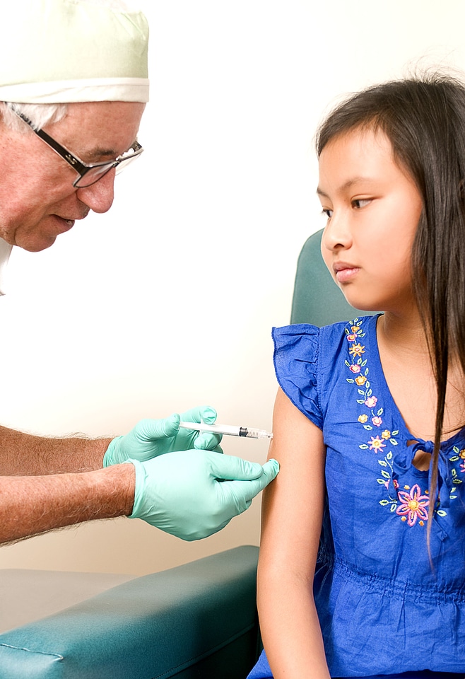 Female Child injection muscle