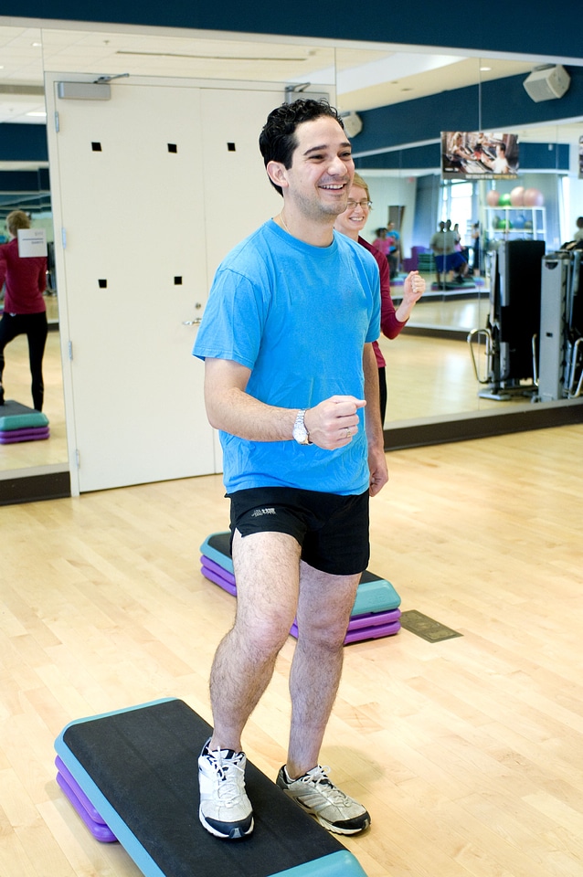 Aerobic husband man