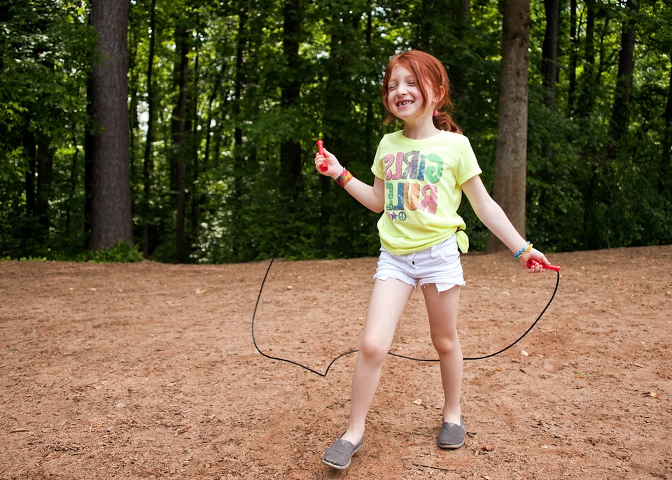 Female Child milk playing