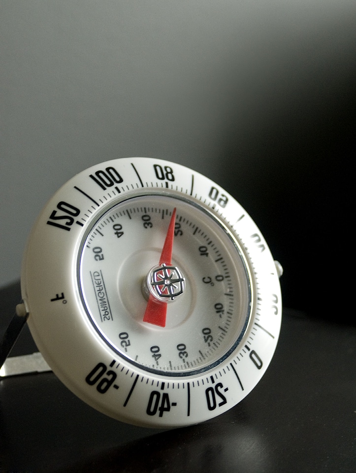 Empty temperature thermometer