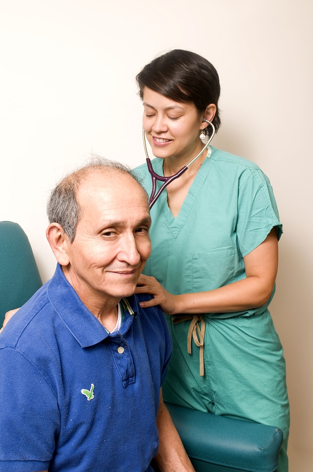Auscultation back means