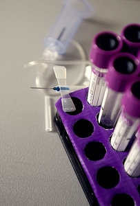 Blood collection purplish