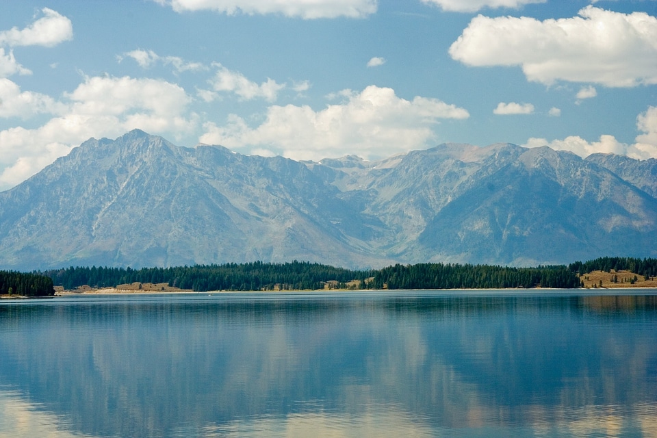 Landscape lake yellowstone lake photo