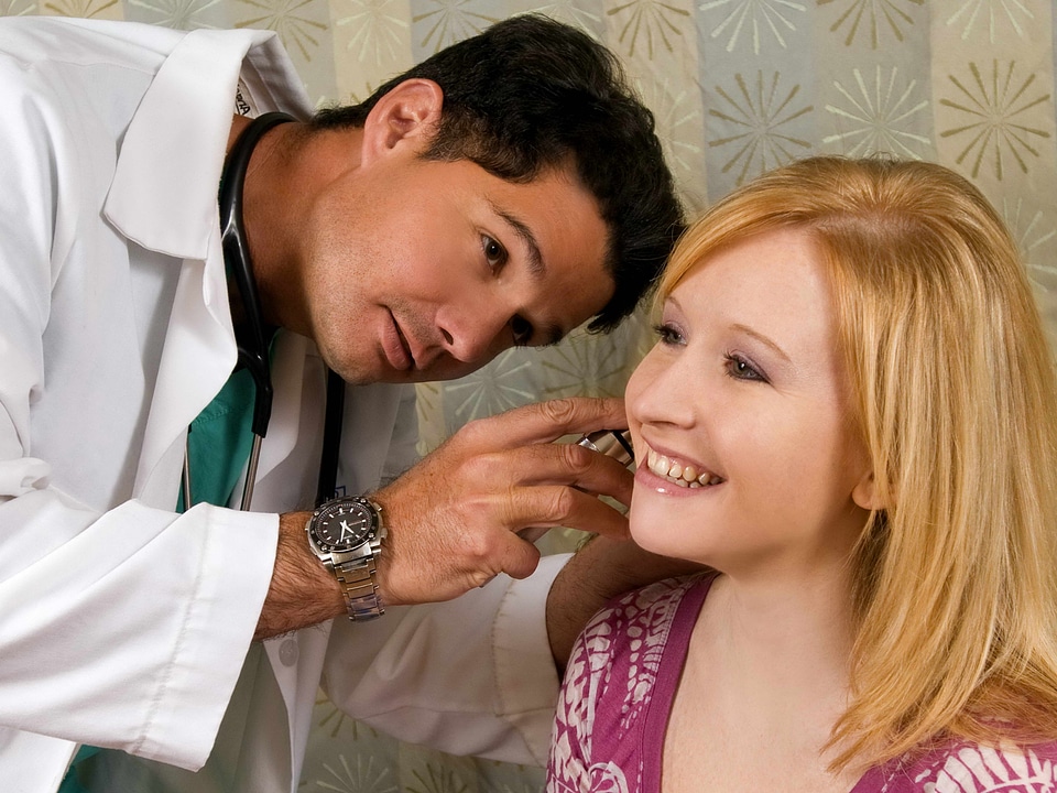Blonde Hair doctor exam