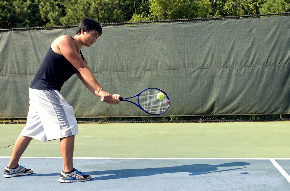Game playing tennis