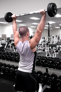 Barbell overhead standing