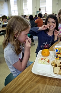 Female Child food playing