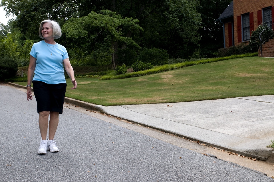 Going grandmother woman