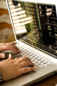Computer laptop white