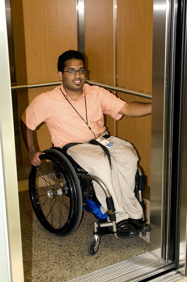 Building elevator husband