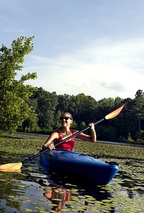 Kayak lake lily photo
