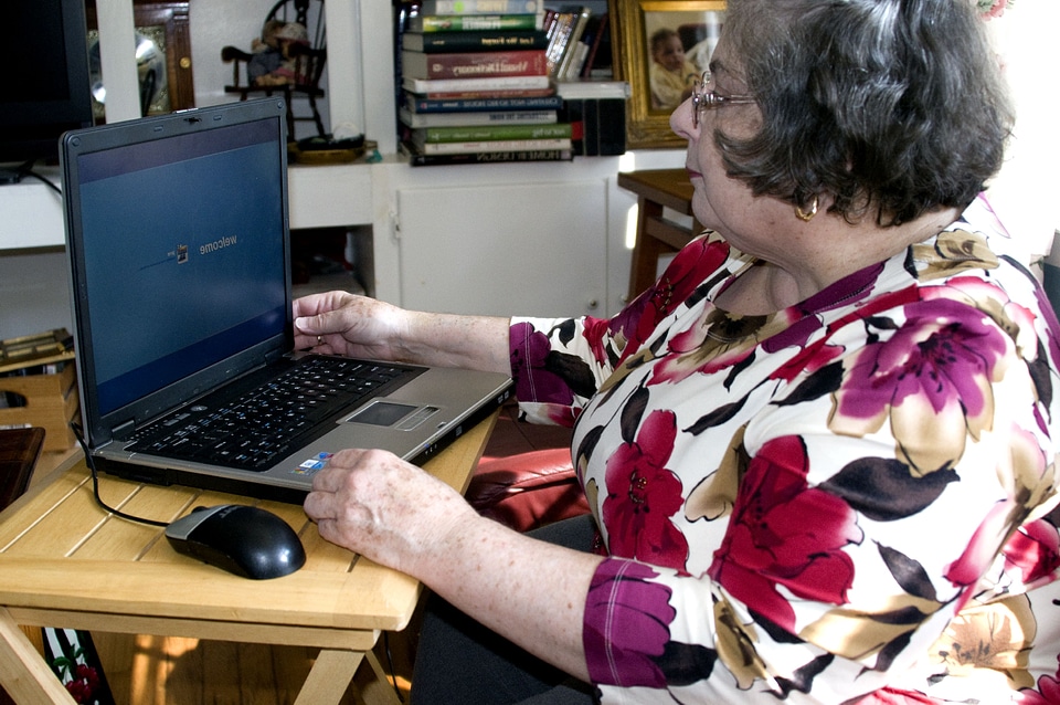 Computer desktop grandmother