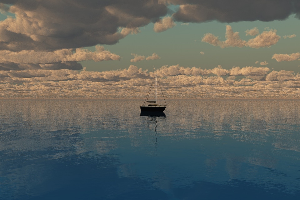Sails sea ship