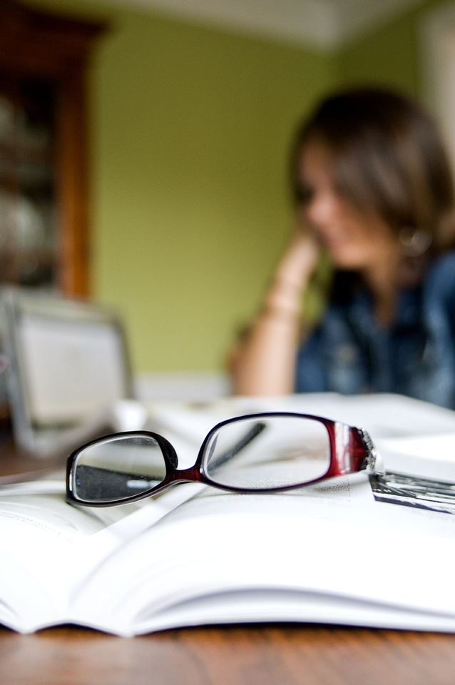 Book eyeglasses 