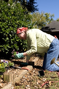 Female gardening 