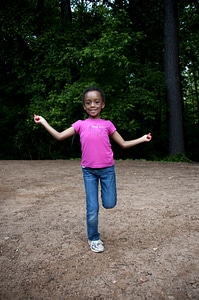 Female Child pink playing