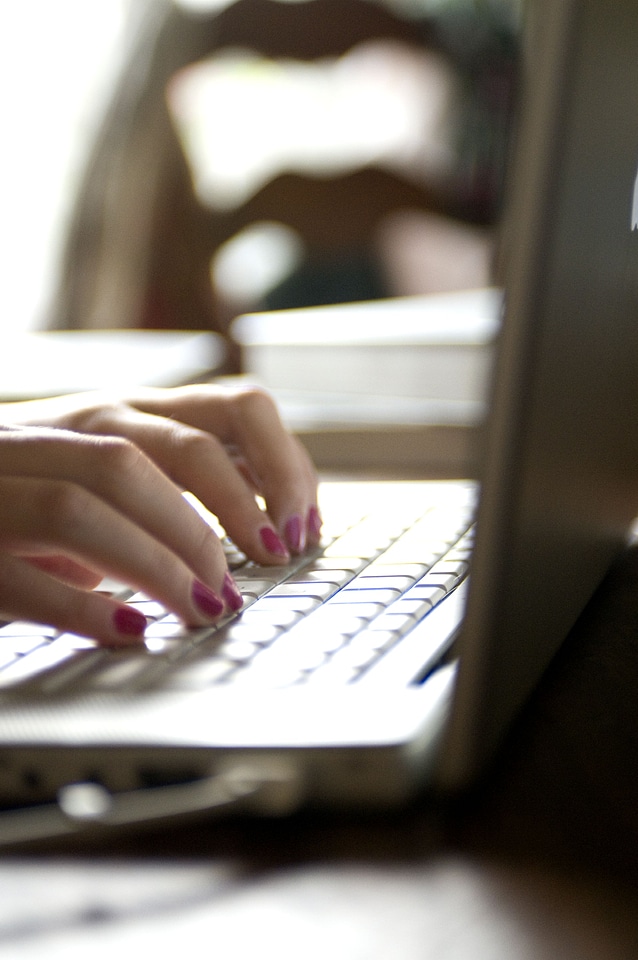 Computer Keyboard female school child