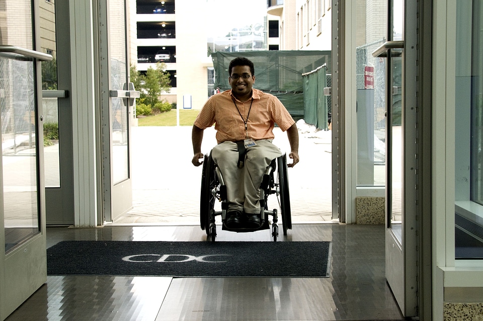 Doorway open wheelchair