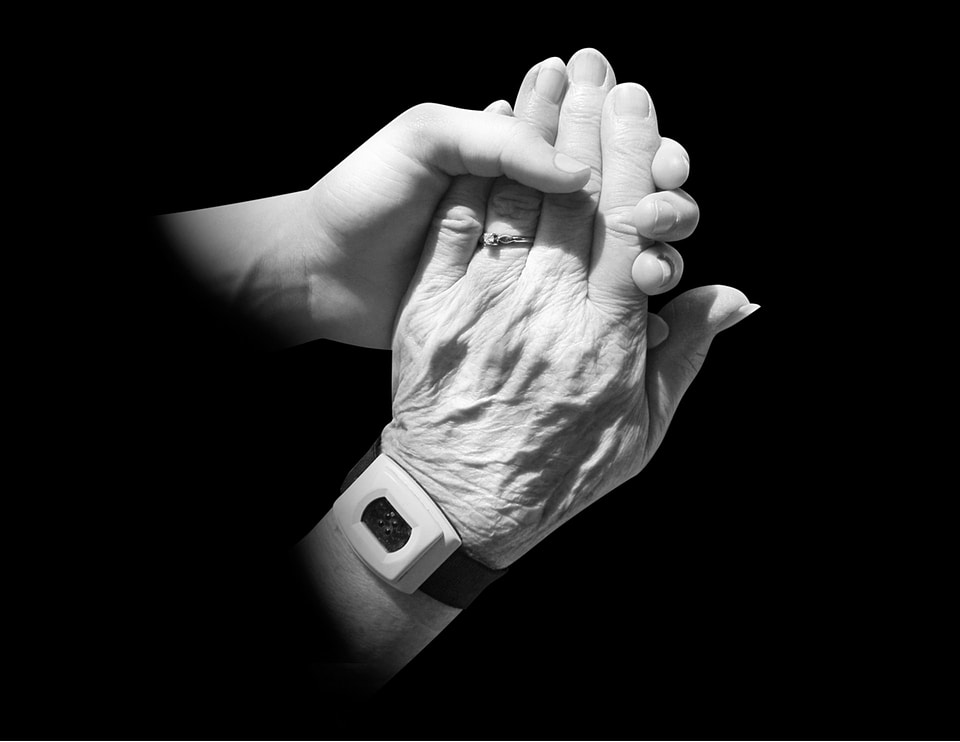 Holding caring friends