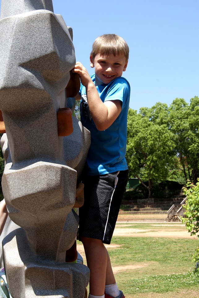 Boy climbing cute