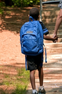 African american school child